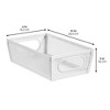 Perforated Metal Storage Bin with Handles - Set of 2 - Matte White - 2 of 4