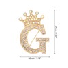 Unique Bargains Women Rhinestone Initial Alphabet Badges Pins and Clips - 2 of 4