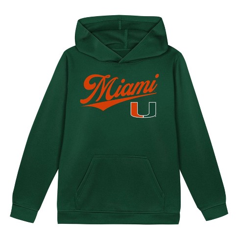 Ncaa Miami Hurricanes Boys Poly Hooded Sweatshirt Target