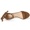 Allegra K Women's Kitten Heel Open Top Lace-Up Sandals - 4 of 4