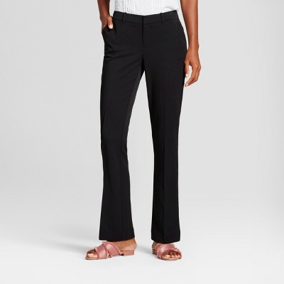 black bootcut work trousers