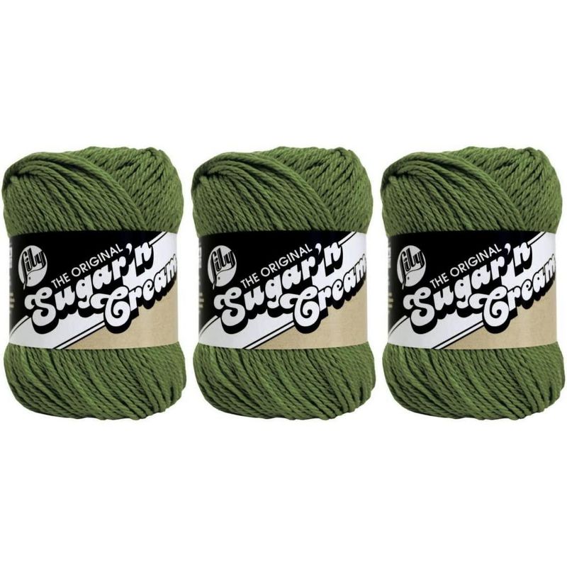 (Pack of 3) Lily Sugar'n Cream Yarn - Solids-Sage Green, 1 of 2