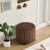 Kumasinova 19.2"H Round Fluffy Faux Fur Pouf Ottoman for Living Room,Accent Ottoman Footrest Stool with Sturdy Metal Legs&Foot Pad,275lbs Max - 2 of 4
