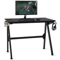 Costway Gaming Desk Home Office PC Table Computer Desk with Cup Holder & Headphone Hook