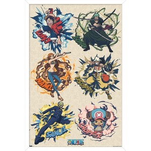 Trends International One Piece: Fishman Island - Badges Grid Framed Wall Poster Prints - 1 of 4