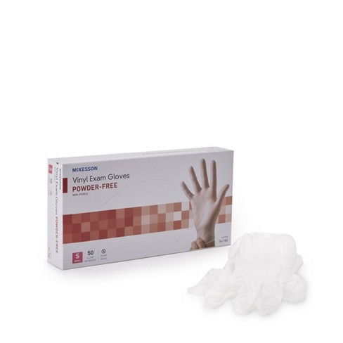 Mckesson Confiderm Disposable Vinyl Exam Glove Standard Cuff Length ...