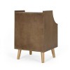 Boyes Contemporary End Table with Hutch: Rattan Accents, Splayed Legs - Christopher Knight Home - 4 of 4