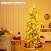 Tangkula 6/7.5/9 FT Pre-Lit Artificial Christmas Tree Snow Flocked Hinged Xmas Tree - 3 of 4
