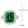 EVERLY JEWELRY |Sterling Silver 13.63 CT TGW Light Green Pastel & White Cubic Zirconia Halo Ring - 4 of 4