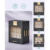SONGMICS 5-Tier Jewelry Box with Glass Window Jewelry Storage Organizer with 3 Side Drawers & Big Mirror - 3 of 4