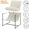 GustoWave Sling Accent Chair for Living Room, Metal Framed Armchair with Shredded Foam Cushioning, Oversized Comfy Lounge Chair - 3 of 4