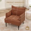 Accent Chair Mid-Century Modern Chair Upholstered Lounge Arm Chair with Solid Wood Frame & Soft Cushion for Living Room, Bedroom - 4 of 4