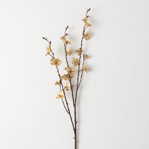 39.25"H Sullivans Metallic Gold Blossom Spray, Gold - 1 of 2