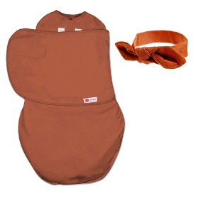 embe Newborn Swaddle Wrap and Bow Headband Set (0-3 months) - 1 of 2
