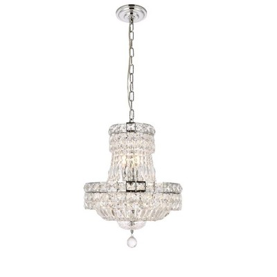 Gold 6-Light Pendant with Clear Royal Cut Crystal