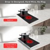 ZACHVO 3000W Electric Cooktop, 2 Burners, Ceramic, Child Safety Lock, Timer, Keep Warm, 9 Levels - 3 of 4