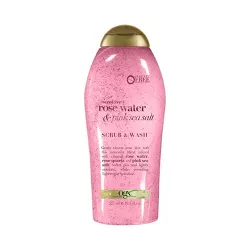 OGX Sensitive + Rose Water & Pink Sea Salt Scrub & Wash - 19.5 fl oz