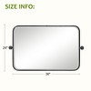 Dovelina Metal Frame Rectangle Mirror Pivot Bathroom Vanity Mirror - 3 of 4