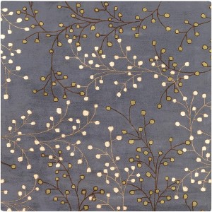 Mark & Day Le Havre 6'x6' Square Tufted Indoor Area Rugs Gray: Handmade Wool, Stain-Resistant, Floral Pattern, Traditional Style - 1 of 4