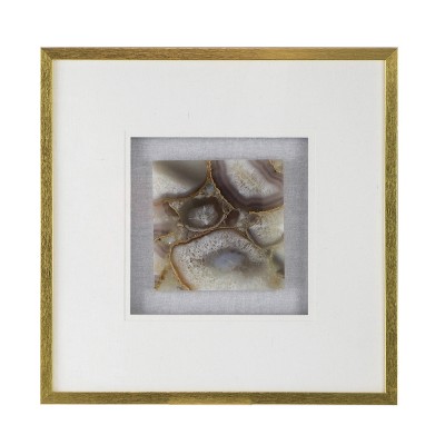 Fisfet 23.6x23.6" Remi Agate Shadow Box Wall Art