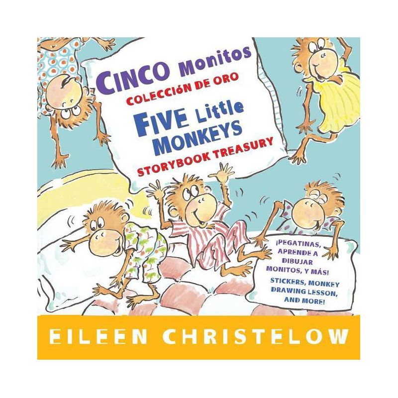 Five Little Monkeys Storybook Treasury/Cinco Monitos Coleccion de Oro - by  Eileen Christelow (Hardcover), 1 of 2