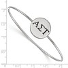 Black Bow Jewelry Sterling Silver Alpha Sigma Tau Greek Life Bangle Bracelet 8 Inch - 2 of 3