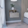 NicBex 14 inch Wide Floating Floating Nightstand with 1 Drawer,Modern Side Table with 2-Tier Shelf,Bedside Table for Bedroom,Living Room - 4 of 4