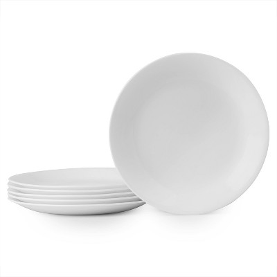 Corelle 8.5" 6pk Glass Lunch Plates White