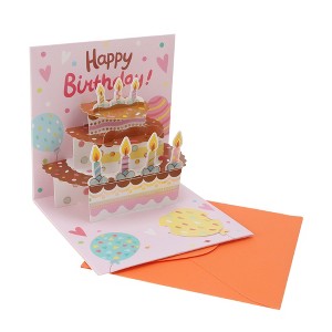 Unique Bargains Greeting Card Assorted Color 5.5"x5.5"x0.4" 1 Pc - 1 of 4