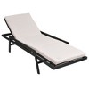 vidaXL Patio Lounge Chair Outdoor Sunlounger Deckchair Sunbed Poly Rattan - Black - 3 of 4