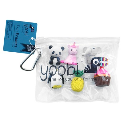 Yoobi 3d Shape Animal And Food Erasers In Plastic Bag With Clip 6ct Multicolor Target Inventory Checker Brickseek