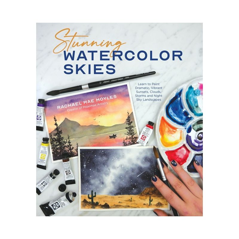 Stunning Watercolor Skies - by  Rachael Mae Moyles (Paperback), 1 of 2