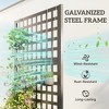 Galvanized Raised Garden Bed Planter Box with Trellis for Climbing Plants, Vegetable, Vines, 35" x 16" x 70" - 4 of 4