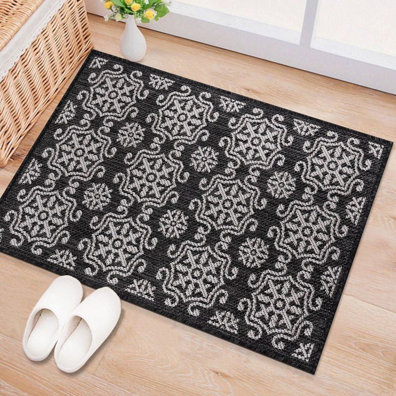 World Rug Gallery Transitional Geometric Textured Flat Weave Indoor/Outdoor Area Rug, 3 of 11