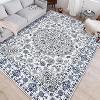 Machine Washable Non-Slip Boho Floral Carpet for Living Room, Bedroom, Dining Room - Indoor/Outdoor Retro Home Decor - 3 of 4