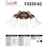 Sunset Lighting 3-Light Bath Vanity Rubbed Bronze Finish. Faux Alabaster Glass - 2 of 4