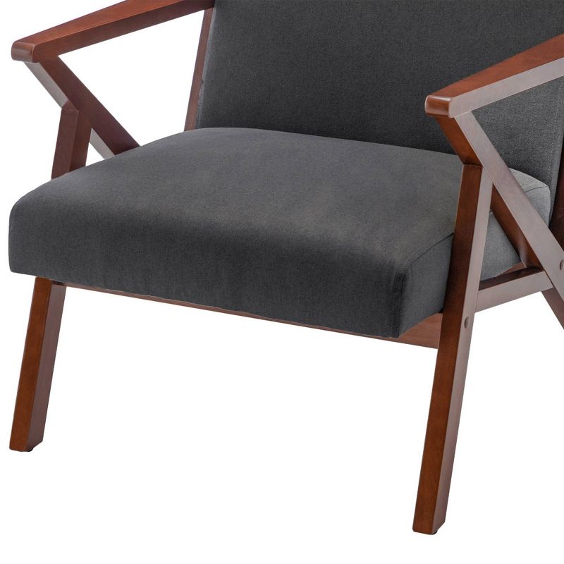 Breighton Home Take a Seat Cliff Mid-Century Modern Accent Lounge Armchair with Ottoman, 3 of 5
