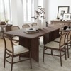 PexFix 79" x 33.5" Solid Wood Farmhouse Dining Table with V-Shaped Legs and Square Wood Top for Modern Dining Rooms & Family Gatherings Walnut - 3 of 4