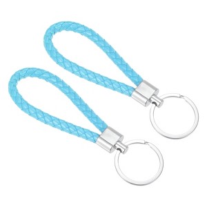 Unique Bargains PU Braided Keychain for Bag Wallet Decoration 2 Pcs - 1 of 3