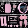 TruAIR 15PCS Bling Car Accessories Set Ð Steering Cover & Interior Decor - 3 of 4