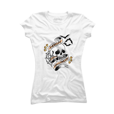 Junior's Design By Humans Everyday Day is Halloween By Dwiegand T-Shirt