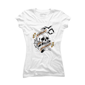 Junior's Design By Humans Everyday Day is Halloween By Dwiegand T-Shirt - 1 of 2