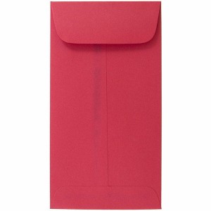 JAM PAPER #7 Coin Business Colored Envelopes - 3 1/2 x 6 1/2 - Red Recycled - 100/Pack - 1 of 1