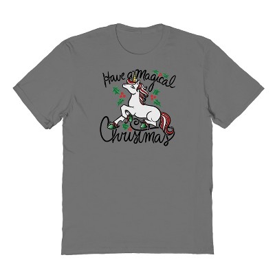 Rerun Island Men's Have A Magical Christmas Short Sleeve Graphic Cotton T-Shirt