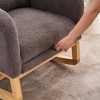 Upholstered High-Back Rocking Chair with Footrest and Storage Pocket - 3 of 4