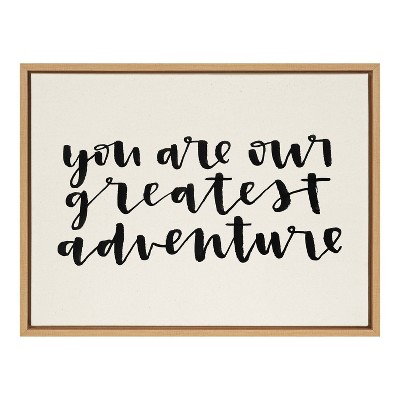 18" x 24" Sylvie Greatest Adventure Framed Canvas by Maggie Price Natural - Kate & Laurel All Things Decor