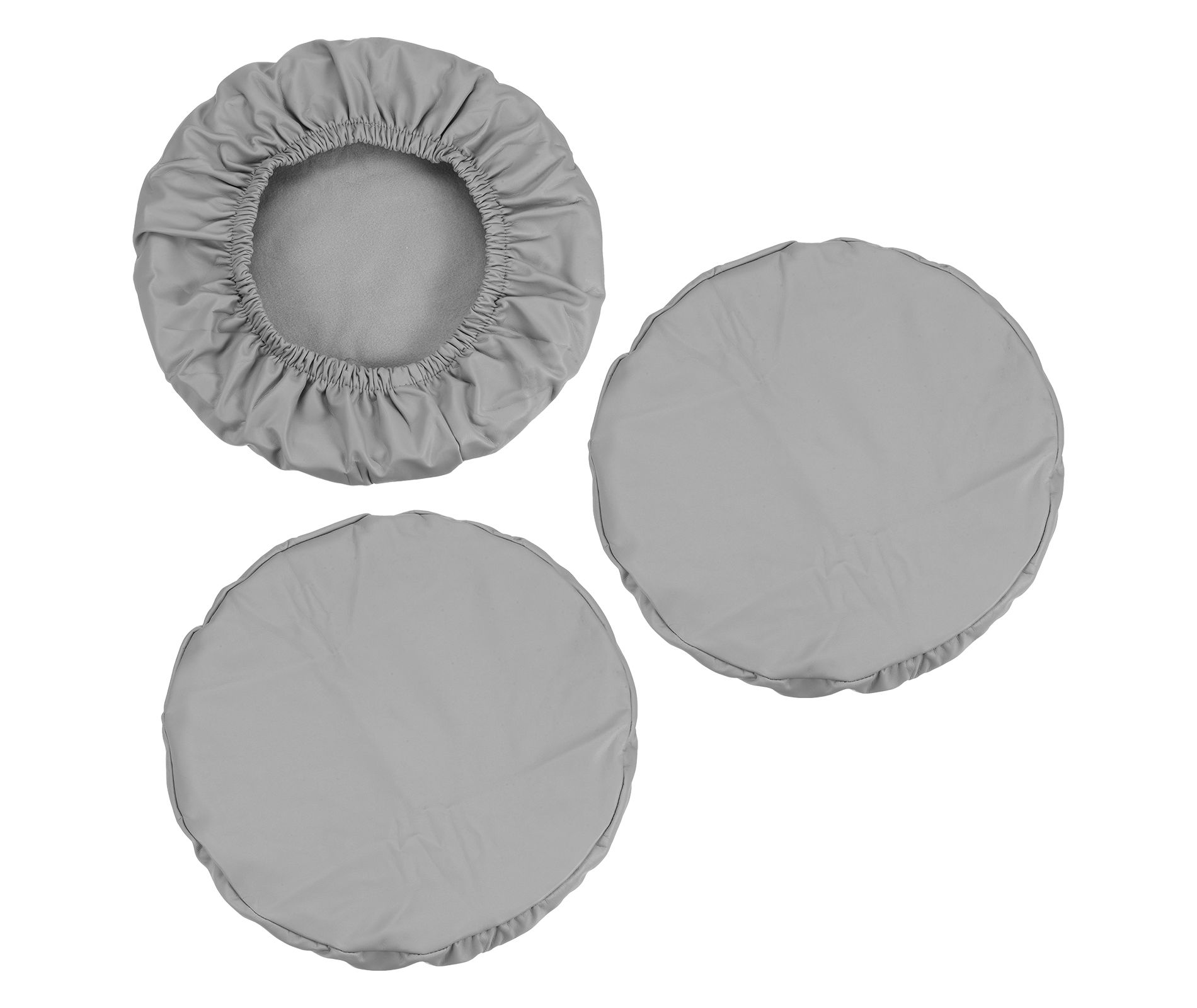 Unique Bargains Round Washable Elastic Bar Stool Cover for Dia 12"-14" Chair 3 Pcs Gray