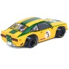Mazda RX-3 Liberty Walk RHD (Right Hand Drive) #3 "Savanna" Yellow with Green Stripes 1/64 Diecast Model Car by Inno Models - 2 of 4