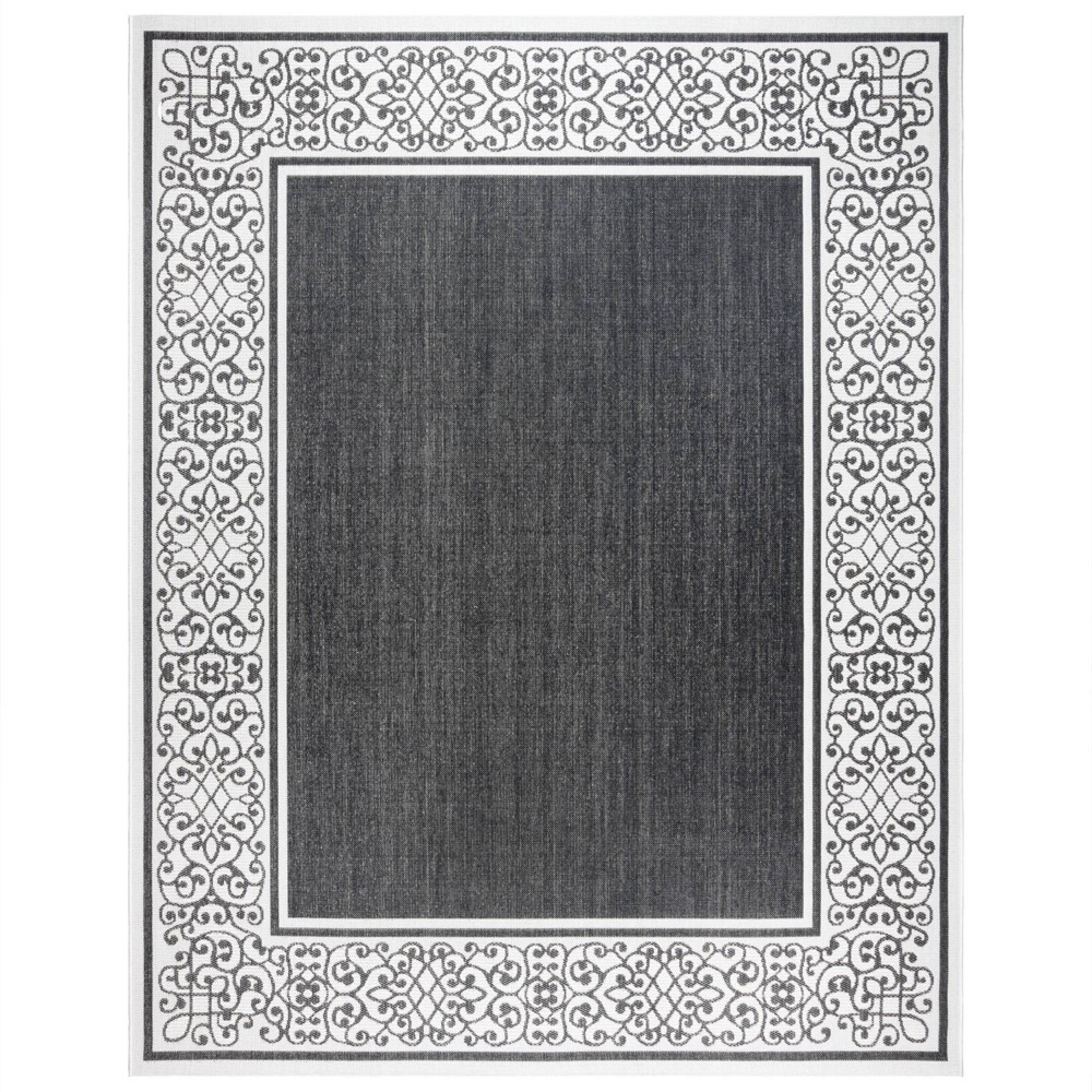 Photos - Area Rug Gertmenian 9'x13' Paseo Tedo Rectangular Woven Indoor/Outdoor  Bla