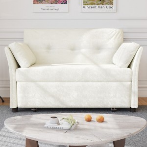 Vipbear 51"Convertible Sofa Bed,3-in-1 Folding Sofa Bed for Small Spaces,Modern Loveseat Compact Sleeper Couch for Guest Room Apartment - 1 of 4